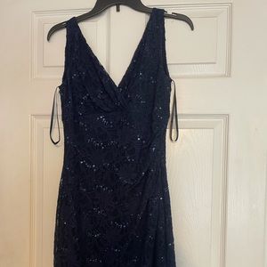 Ralph Lauren Navy Sequin Cocktail Dress NWT